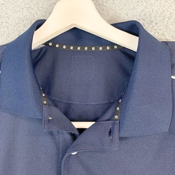 FootJoy Shirt Men Extra Large Blue White Golf Polo Golfer Preppy Casual Rugby FJ - Picture 2 of 11